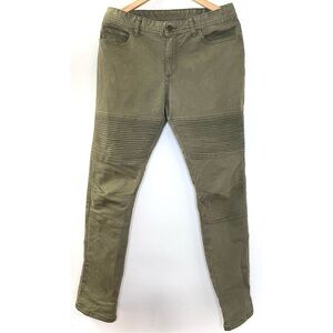 Sun + Stone Olive Green Moto Military Utility Style Pants